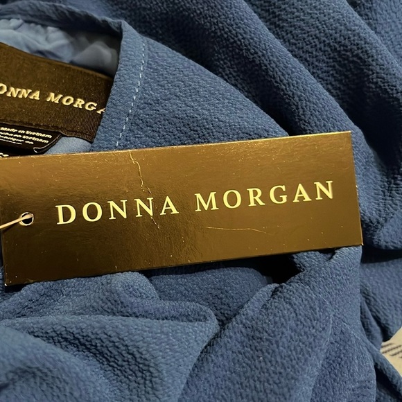 NWT Donna Morgan Women's Long Sleeve Twist Waist Dress size 14 princess blue - Picture 5 of 6